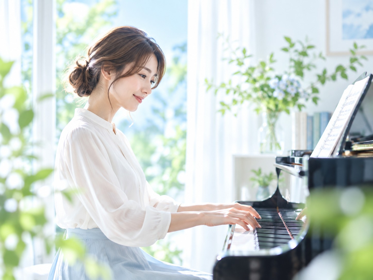 ピアノで音楽を楽しむイメージ